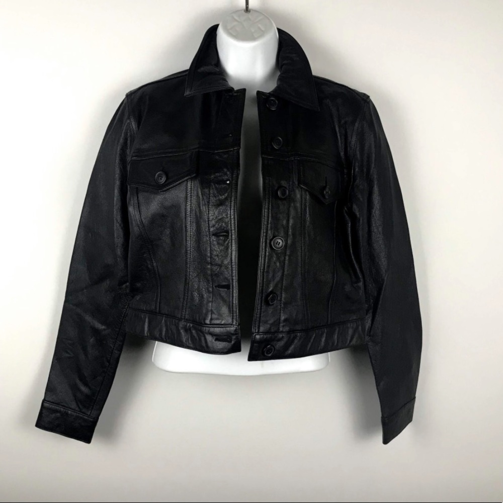 Esprit black leather jacket